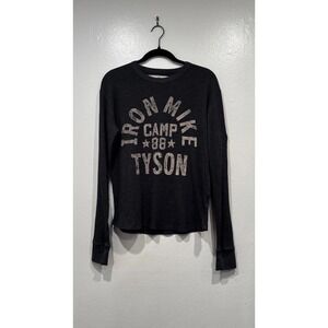ROOTS OF FIGHT Iron Mike Tyson Camp Thermal Shirt Mens Medium Long Sleeve